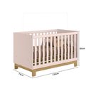 Ver imagem 2 de Quarto de Bebê com Berço Slim e Guarda Roupa com Cômoda Flora Rosa Qmovi