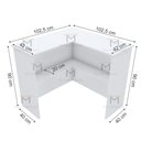 Ver imagem 2 de BALCÃO APOIO M176.2021.B (LOJA, RECPÇÃO) MUNDI MOVEIS