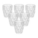 Ver imagem 1 de Jogo de Copos de Vidro Diamond Transparente 270ml 6 peças - Lyor