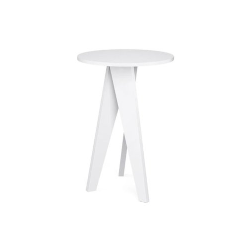 Mesinha Lateral de Canto Estilo Retrô - Branco