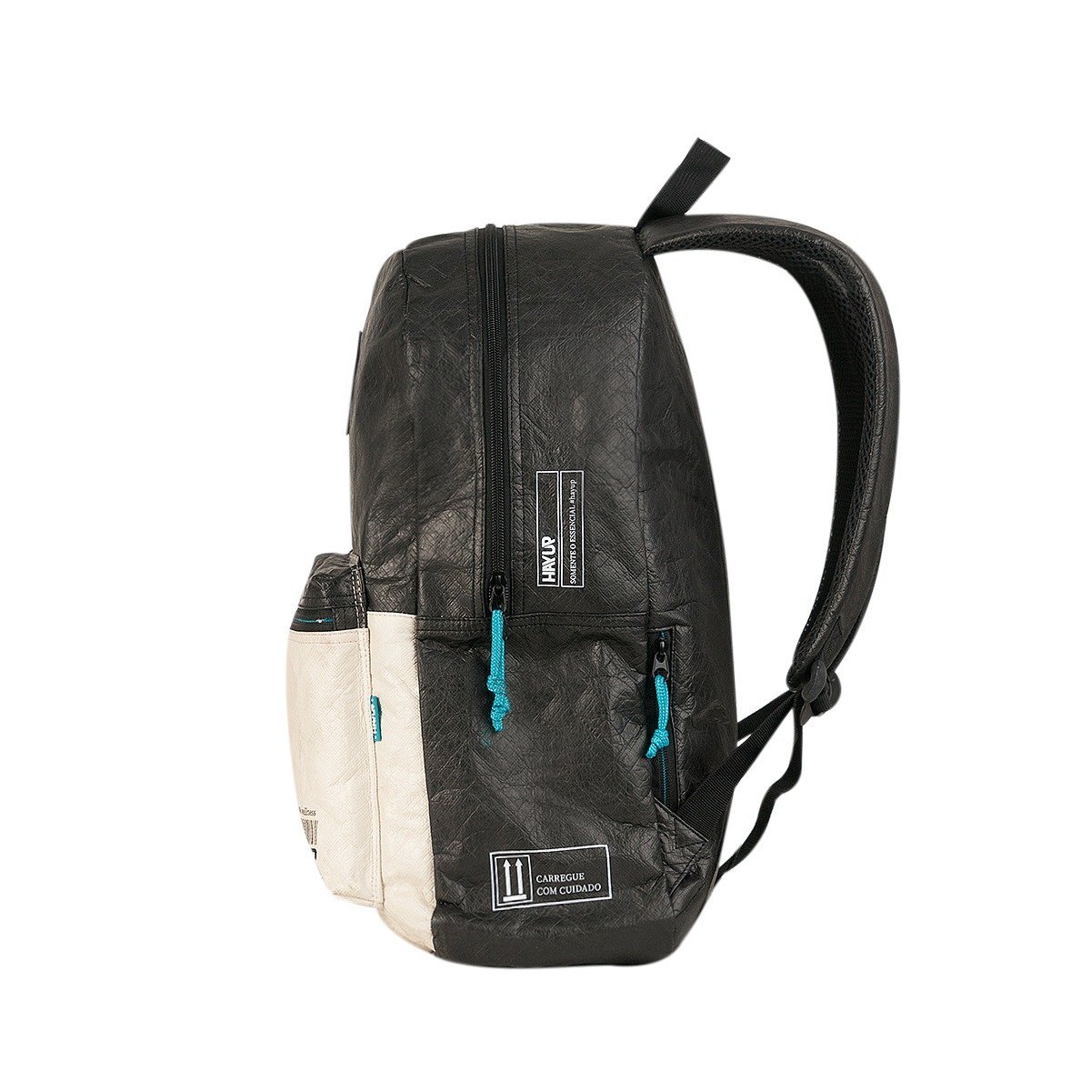 Mochila de Costas Juvenil Adulto Ecológica Hayup Clio Style:preto e Branco - 5