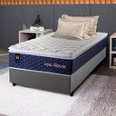 Ver imagem 1 de Conjunto Cama Box Solteiro c/ Molas Ensacadas Lagras Cinza 88x188x66