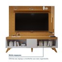 Ver imagem 2 de Conjunto Painel Lyon + Rack Atenas Painel com LED Off White/Naturalle Mavaular