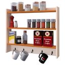 Ver imagem 5 de Armário Suspenso Suporte para Xícaras Cantinho do Café Organizador de Cozinha Amélia Off Cinamomo