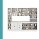 Ver imagem 2 de Cozinha Milla 12 Portas 5 Gavetas MDF 290cm Branca Móveis Carraro