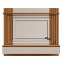 Ver imagem 7 de Painel para TV até 65 Polegadas 160cm com Porta e Prateleira Off White/Freijó - Notável Móveis