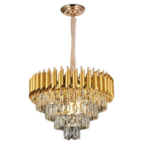 Pendente Lustre Circle 55x34cm E14x9 Bivolt Sindora Gold