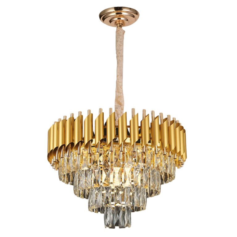 Pendente Lustre Circle 55x34cm E14x9 Bivolt Sindora Gold