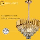 Ver imagem 2 de Pendente Lustre Circle 55x34cm E14x9 Bivolt Sindora Gold