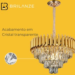 Pendente Lustre Circle 55x34cm E14x9 Bivolt Sindora Gold - 2