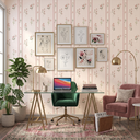 Ver imagem 3 de Kit 10 Metros - Papel de Parede Adesivo Floral Vertical Decoração para Quartos