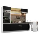 Ver imagem 3 de Armário de Cozinha Completa 315cm Branco/Preto Glamy Madesa 01