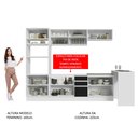 Ver imagem 6 de Armário de Cozinha Completa 315cm Branco/Preto Glamy Madesa 01