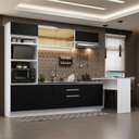 Ver imagem 1 de Armário de Cozinha Completa 315cm Branco/Preto Glamy Madesa 01