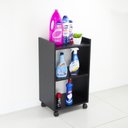 Ver imagem 3 de Estante para Lavanderia Cassis 2 Prateleiras MDP 40cm Preto Mercado Das Prateleiras