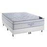 Conjunto Cama Box Ortobom Queen Freedom Molas Pocket / Ensacadas com Base Corino Branco 158x198x68 - 1