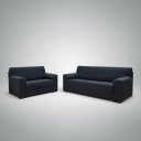 Ver imagem 6 de Kit Capa para Sofá 02 e 03 Lugares Favorita Malha Coladinha:Preto