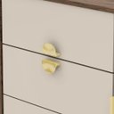 Ver imagem 3 de Cômoda Sapateira Ilha Bela 1 Porta 4 Gavetas - Aurum:imbuia/fendi