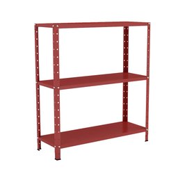 Estante Aço 3 Prateleiras Livros Cozinha Quarto Eaf007 Vermelho - 1