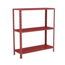 Ver imagem 1 de Estante Aço 3 Prateleiras Livros Cozinha Quarto Eaf007 Vermelho