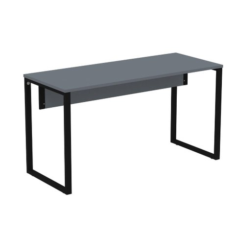 Mesa Escritório P25 Tub Pandin 170 Cm (larg) X 70 Cm (prof) Tampo Mdp Grafito Pé Aço Tubular