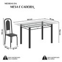 Ver imagem 3 de Conjunto de Mesa Tubular com 6 Cadeiras Lara Preto
