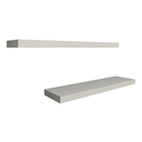 Ver imagem 2 de Kit 2 Prateleiras Retas Decorativas com Suporte Invisível Mdf 60x15 Plancasa:off White