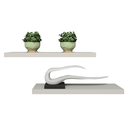 Ver imagem 1 de Kit 2 Prateleiras Retas Decorativas com Suporte Invisível Mdf 60x15 Plancasa:off White