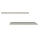 Ver imagem 3 de Kit 2 Prateleiras Retas Decorativas com Suporte Invisível Mdf 60x15 Plancasa:off White