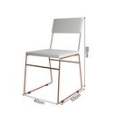 Ver imagem 4 de Kit 6 Cadeiras Málaga Corino Branco Base Cobre para Mesa Sala Cozinha - Cobre-Branco