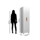 Ver imagem 7 de Guarda Roupa Casal Porto 8 Portas com Cômoda 4 Gavetas 2 Portas e Armário Multiuso Lite Branco Brilh