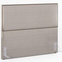 Ver imagem 1 de Cabeceira Box Casal King Com Tachas 195 Cm Linho Bege