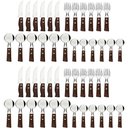 Ver imagem 3 de Conjunto 2 Faqueiros Tramontina Tradicional com Lâminas em Aço Inox e Cabos de Madeira Natural