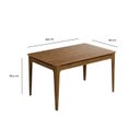 Ver imagem 3 de Mesa de Jantar Addar 160cm para 6 Lugares – Base em Madeira Maciça e Tampo MDF Canella