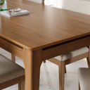 Ver imagem 4 de Mesa de Jantar Addar 160cm para 6 Lugares – Base em Madeira Maciça e Tampo MDF Canella