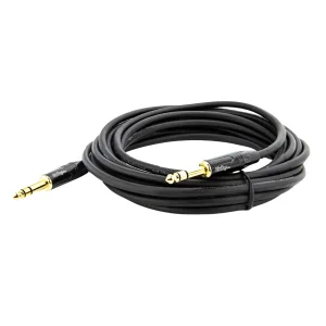 Cabo P10 para P10 Estereo Profissional - Preto 45 Metros