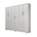 Ver imagem 3 de Guarda Roupa Solteiro com Pés 6 Portas 6 Gavetas - Encant-branco - Móveis Novo Horizonte