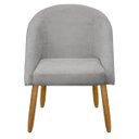 Ver imagem 3 de Kit 2 Banqueta Poltrona Lua Bouclê Ideal para Sala Penteadeira ou Salão:cinza Claro