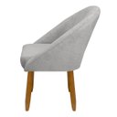 Ver imagem 4 de Kit 2 Banqueta Poltrona Lua Bouclê Ideal para Sala Penteadeira ou Salão:cinza Claro
