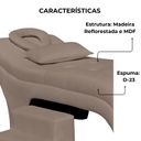 Ver imagem 4 de Maca Estofada Estética Botonê 70 Cm Sobrancelha Cilios Cor:capuccino