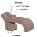 Ver imagem 3 de Maca Estofada Estética Botonê 70 Cm Sobrancelha Cilios Cor:capuccino