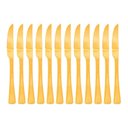 Ver imagem 3 de Conjunto Faqueiro 48 Peças Jogo Talheres de Mesa Jantar Garfo Faca Colher Victoria Gold Inox