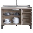 Ver imagem 3 de Cozinha Compacta Mogno 9 Portas 3 Gavetas Fumê/grafite - Quiditá Móveis