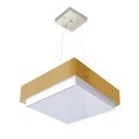 Ver imagem 1 de Lustre para Sala de Jantar Vivare Md-4404 Cúpula em Tecido 50x50cm Cor Palha Bivolt