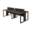 Ver imagem 2 de Mesa de Trabalho Plataforma 4 Lugares 2,40 m X 1,20 m Design Industrial com Caixas de Tomadas e