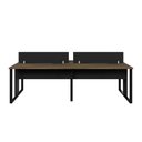 Ver imagem 4 de Mesa de Trabalho Plataforma 4 Lugares 2,40 m X 1,20 m Design Industrial com Caixas de Tomadas e