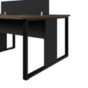 Ver imagem 5 de Mesa de Trabalho Plataforma 4 Lugares 2,40 m X 1,20 m Design Industrial com Caixas de Tomadas e
