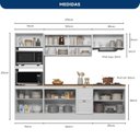 Ver imagem 3 de Cozinha Completa Modulada Americana com Vidro Reflecta 5 Peças Yescasa