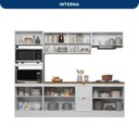 Ver imagem 5 de Cozinha Completa Modulada Americana com Vidro Reflecta 5 Peças Yescasa
