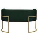 Ver imagem 2 de Namoradeira 2 Lugares Decorativa Luana Base Gold Veludo Verde - Montanaris Decor Md Montanaris Decor
